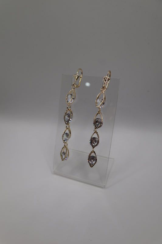Glam Dangle Diamond Earrings