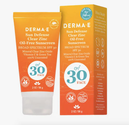 Derma E Sun Defense Clear Zinc Oil Free Sunscreen