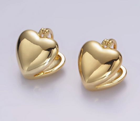Modern Gold Love Earrings
