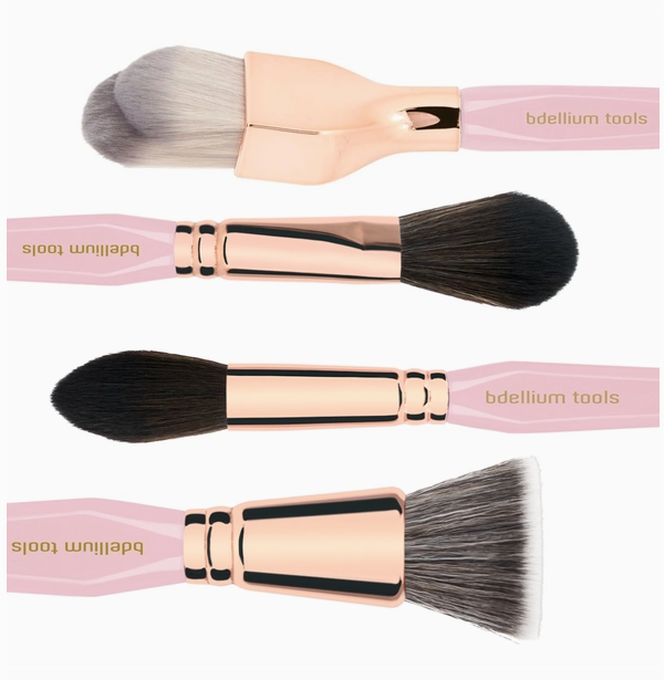 Bdellium Brushes Pink Golden Triangle Face Set